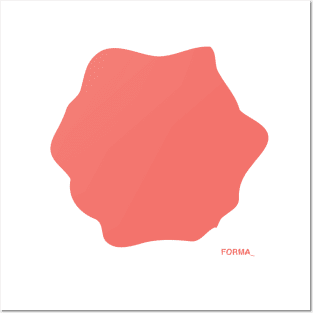 Pink hexagon forma Posters and Art